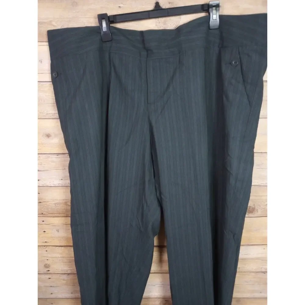 Mossimo Woman Pants 26W Black Pin Stripe Vintage Plus Size Business Office Wear